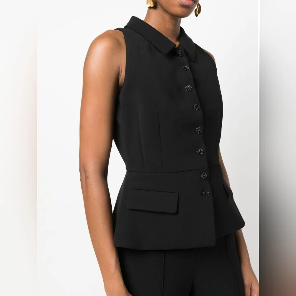 Self-Portrait Tailored Jumpsuit in Black - Picture 4 of 13